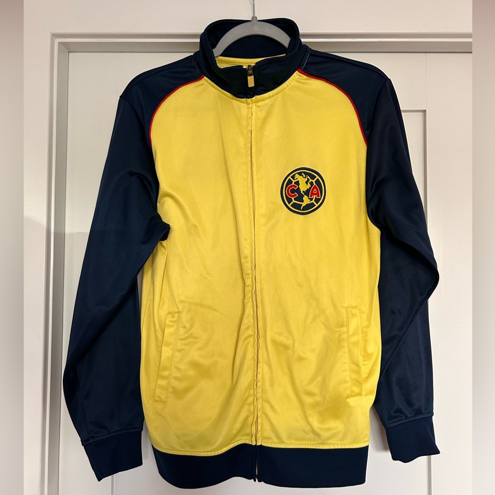 Club America Men’s Fullzip Yellow Jacket Size Small